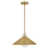 Milo Pendant Light Lacquered Bras By Lark Living - Front View3