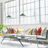 Milo Pendant Light Lacquered Brass Sage Green By Lark Living - Lifestyle View3