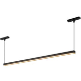 Mira Trilo Track Linear Pendant Medium Black By Kuzco