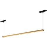 Mira Trilo Track Linear Pendant Medium Brushed Gold 4K By Kuzco