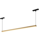 Mira Trilo Track Linear Pendant Medium Brushed Gold By Kuzco