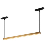 Mira Trilo Track Linear Pendant Small Brushed Gold 4K By Kuzco