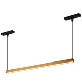 Mira Trilo Track Linear Pendant Small Brushed Gold By Kuzco