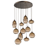 Misto Round Multi-Light Chandelier By Hammerton, Color: Bronze, Number Of Lights: 11, Finish: Flat Bronze