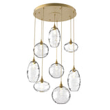 Misto Round Multi-Light Chandelier By Hammerton, Color: Clear, Number Of Lights: 8, Finish: Gilded Brass