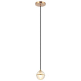 Misty Pendant Light Aged Gold Brass By Matteo-Front View