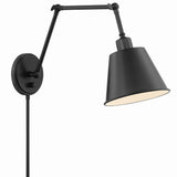 Mitchell Task Light Matte Black By Crystorama - Side View