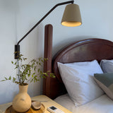 Moana Ceramic Swing Arm Wall Light Small Cappuccino By Geo Cntemporary - Lifestyle View2
