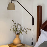 Moana Ceramic Swing Arm Wall Light Small Cappuccino By Geo Cntemporary - Lifestyle View