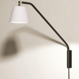 Moana Ceramic Swing Arm Wall Light Small White By Geo Cntemporary - Lifestyle View