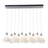 Mobius 10-Light Linear Suspension, shown in Sterling, Standard, by Hubbardton Forge