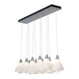 Mobius 10-Light Linear Suspension, shown in Sterling, Standard, by Hubbardton Forge