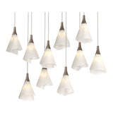 Mobius 10-Light Linear Suspension in Bronze, Long by Hubbardton Forge