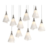 Mobius 10-Light Linear Suspension in Dark Smoke, Long by Hubbardton Forge
