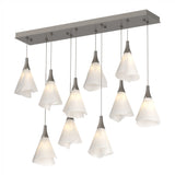 Mobius 10-Light Linear Suspension in Dark Smoke, Standard by Hubbardton Forge