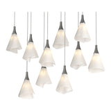 Mobius 10-Light Linear Suspension in Natural Iron, Long by Hubbardton Forge