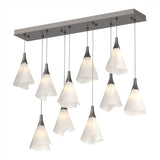 Mobius 10-Light Linear Suspension in Oil Rubbed Bronze, Standard by Hubbardton Forge