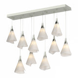 Mobius 10-Light Linear Suspension in Sterling, Standard by Hubbardton Forge