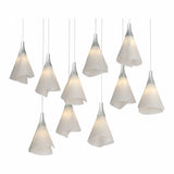 Mobius 10-Light Linear Suspension in Vintage Platinum, Long by Hubbardton Forge