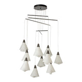 Mobius 10-Light Mobile Chandelier, shown in Dark Smoke, Standard, by Hubbardton Forge