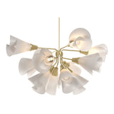 Mobius 12-Light Chandelier in Modern Brass by Hubbardton Forge
