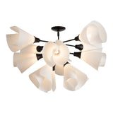 Mobius 12-Light Semi-Flush Mount, shown in Black, by Hubbardton Forge