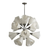 Mobius 16-Light Orb Chandelier, shown in Sterling, by Hubbardton Forge