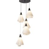 Mobius 5-Light Pendant, shown in Oil Rubbed Bronze, Long, by Hubbardton Forge