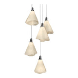 Mobius 5-Light Pendant in Ink, Long by Hubbardton Forge