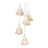 Mobius 5-Light Pendant in White, Long by Hubbardton Forge