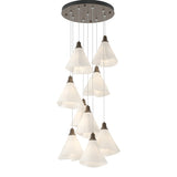 Mobius 9-Light Chandelier in Bronze, Standard by Hubbardton Forge