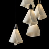 Mobius 9-Light Chandelier detail in Black, Standard, by Hubbardton Forge
