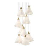 Mobius 9-Light Chandelier in Modern Brass, Long by Hubbardton Forge