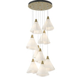 Mobius 9-Light Chandelier in Modern Brass, Standard by Hubbardton Forge