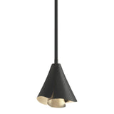 Mobius Steel Shade Mini Pendant in Black by Hubbardton Forge