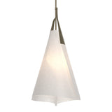 Mobius Tall Pendant in Soft Gold by Hubbardton Forge