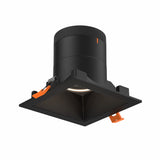 Moda 4” Square Modular Recessed Light by Dals - Black reflector, Square Black Trim