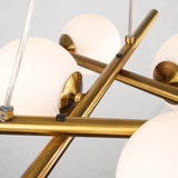 Modena Chandelier Small Plated Brushed Brass By Artcraft Detailed View