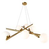 Modena Chandelier Small Plated Brushed Brass By Artcraft Side View