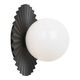 Modern Ruff Wall Sconce 10 Inch Black