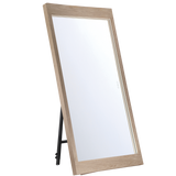 Mogano Integrated LED Mirror Large White Oak By Eurofase Side View