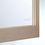 Mogano Integrated LED Mirror Small White Oak By Eurofase Detailed View