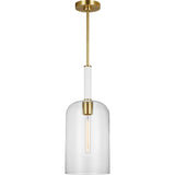 Monroe Cylinder Pendant — 8 3/4", Burnished Brass