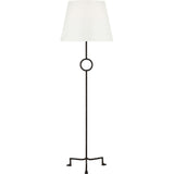 Montour Floor Lamp — 20", White Linen, Aged Iron