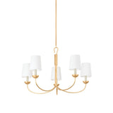 Montpelier Chandelier - 5-Light - Vintage Gold Leaf by Hudson Valley