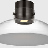 Morgan Flush Mount Burnished Bronze Clear Glass By Visual Comfort Modern - Detailed View1