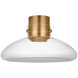 Morgan Flush Mount Hand Rubbed Antique Brass Clear Glass By Visual Comfort Modern - Front View