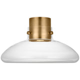 Morgan Flush Mount Hand Rubbed Antique Brass Clear Glass By Visual Comfort Modern