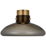 Morgan Flush Mount Hand Rubbed Antique Brass Smoke Glass By Visual Comfort Modern
