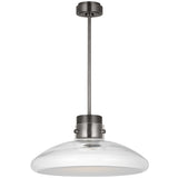 Morgan Pendant Light Large Brushed Bronze Clear Glass By Visual Comfort Modern - Front View1